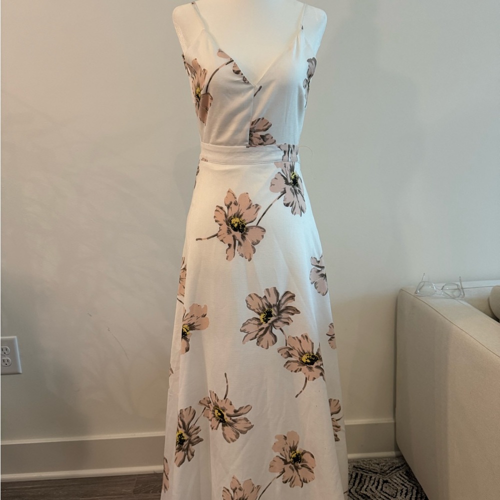 Floral White Maxi Dress